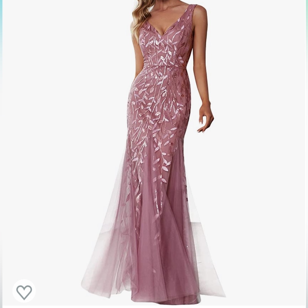 Ever-Pretty Women's Double V-Neck Sleeveless Mermaid Dress Evening Maxi Dress
